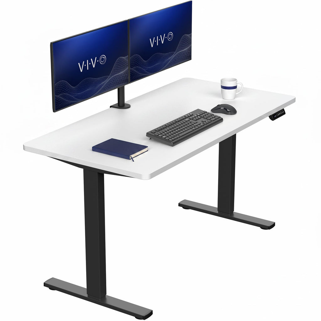 VIVO Electric Standing Desk Workstation, Memory Controller Height Adjustment, 1B Series