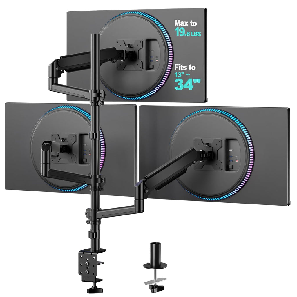 WALI Single/Dual/Triple/Quad Monitor Arm Mount Stand