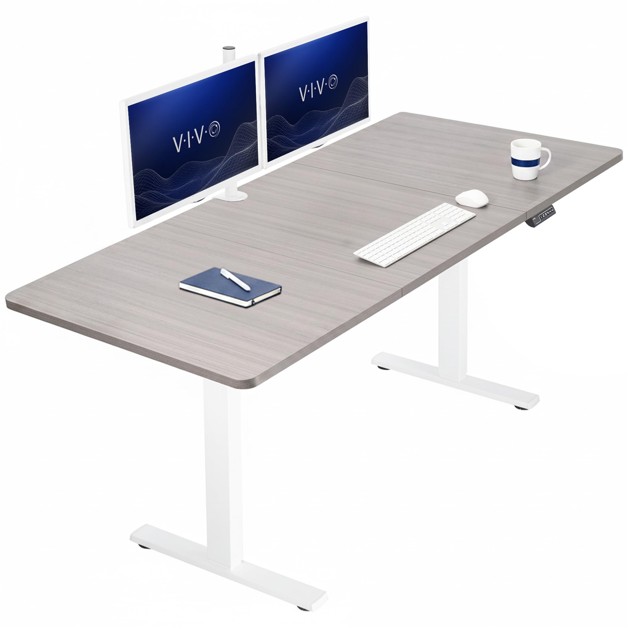 VIVO Electric Standing Desk Workstation, Memory Controller Height Adjustment, 1B Series