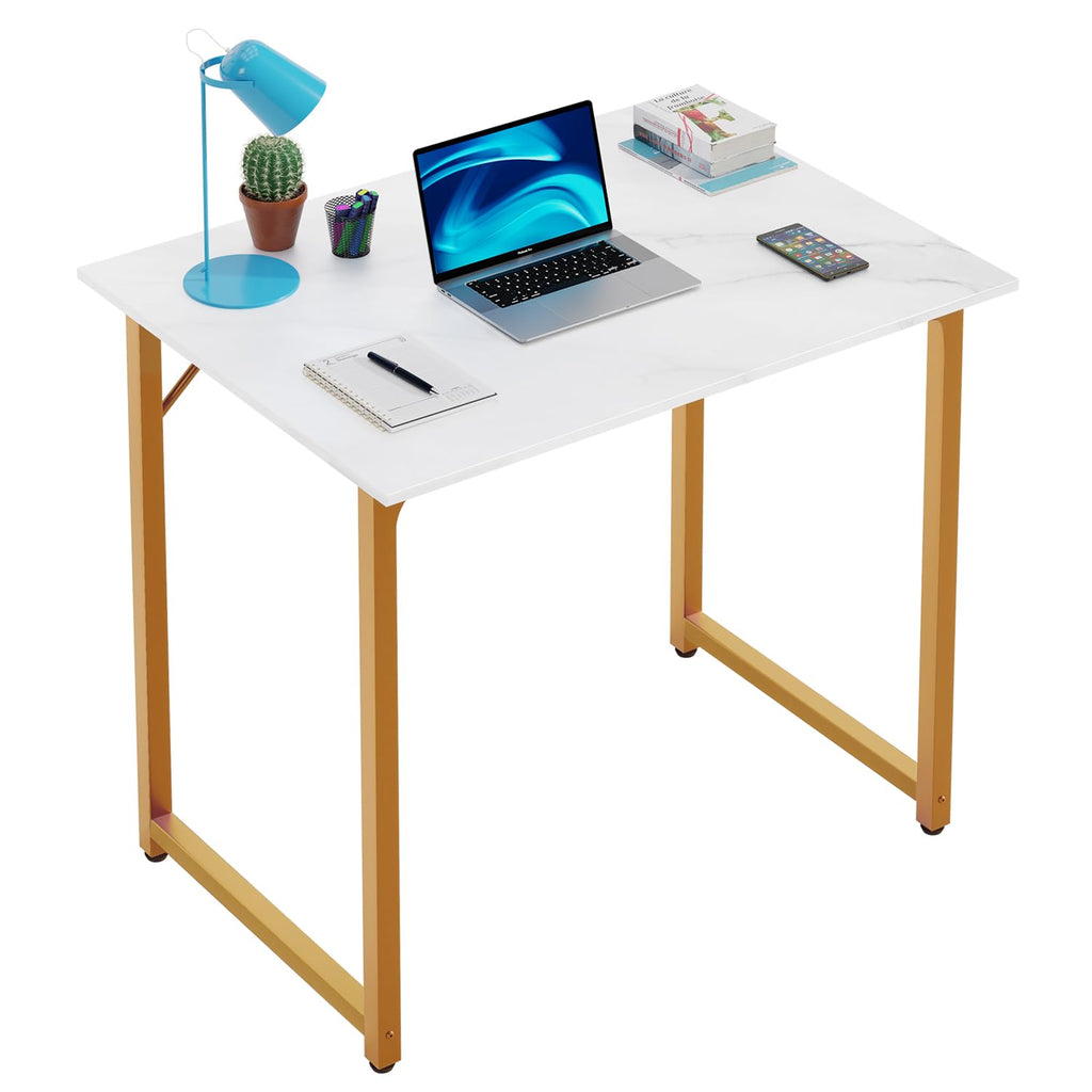 PayLessHere | Computer Desk | Office Desk with Metal Frame, Adjustable Feet | Water-Resistant, Scratchproof Surface | Sturdy Writing Table for Home Office or Study