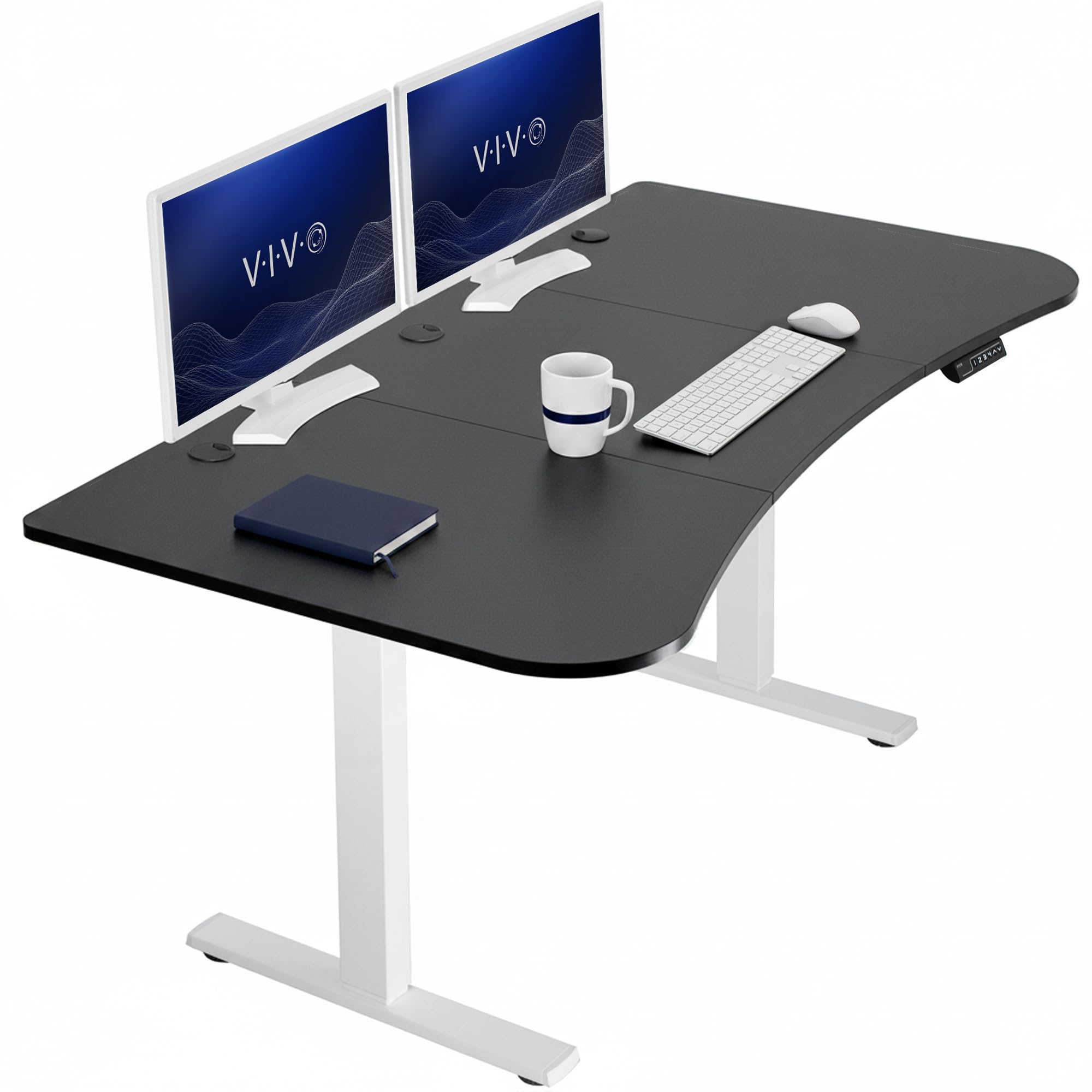VIVO Electric Standing Desk Workstation, Memory Controller Height Adjustment, 1B Series