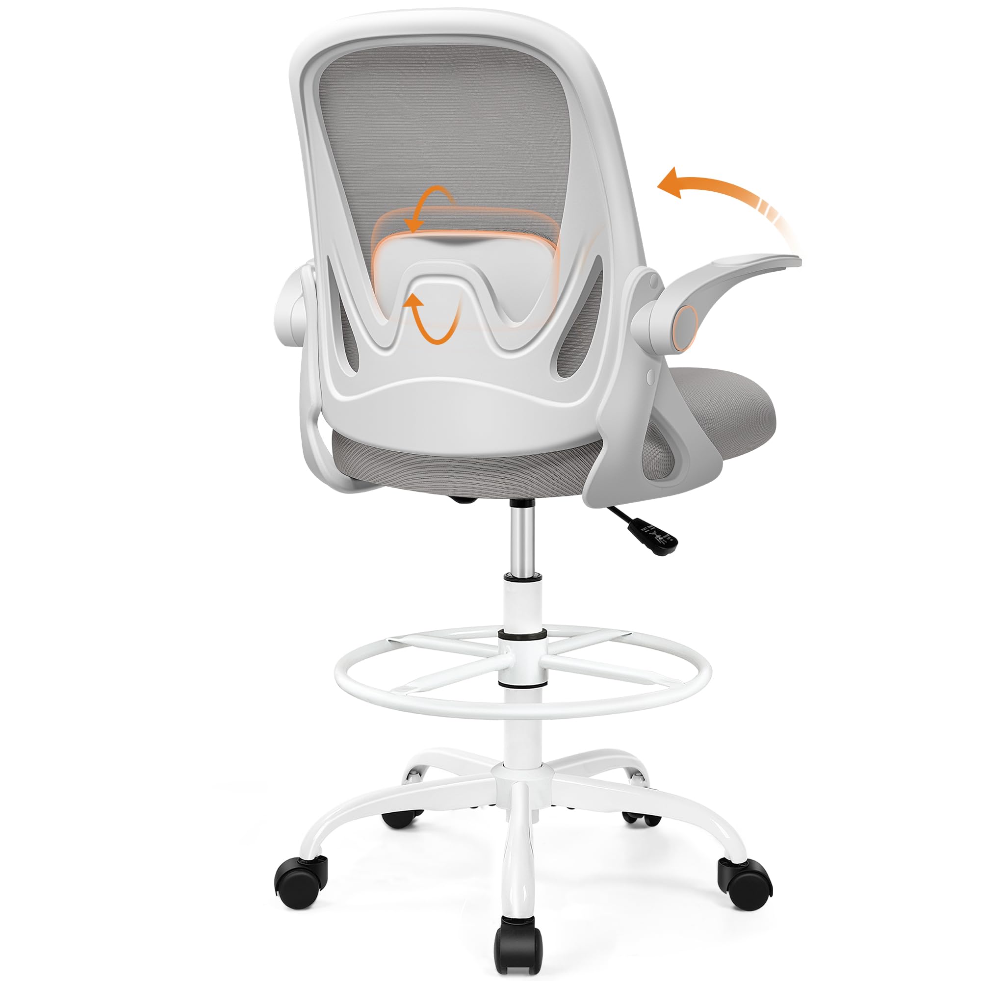 Primy Drafting Chair Tall Office Chair with Flip-up Armrests PR934-Z
