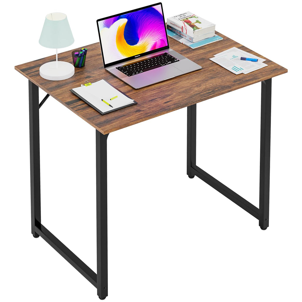 PayLessHere | Computer Desk | Office Desk with Metal Frame, Adjustable Feet | Water-Resistant, Scratchproof Surface | Sturdy Writing Table for Home Office or Study
