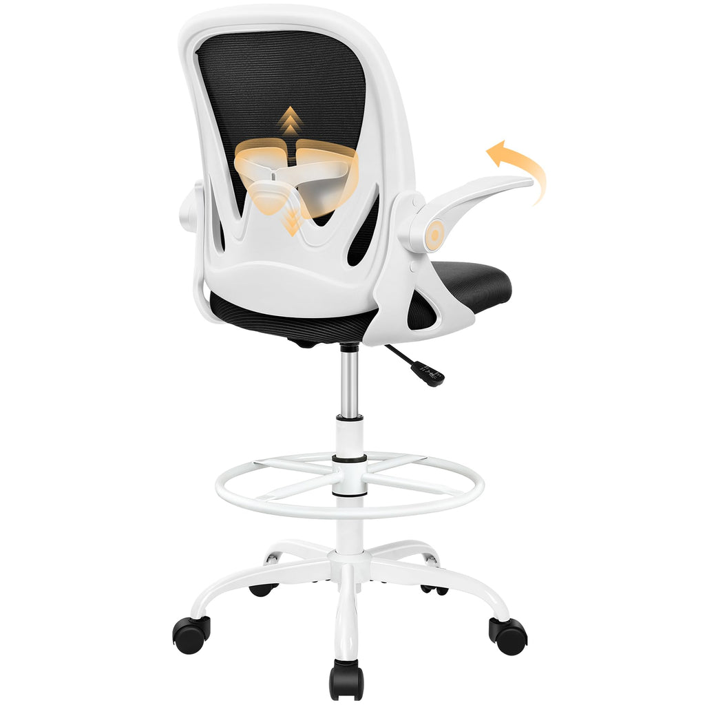 Primy Drafting Chair Tall Office Chair with Flip-up Armrests PR934-Z