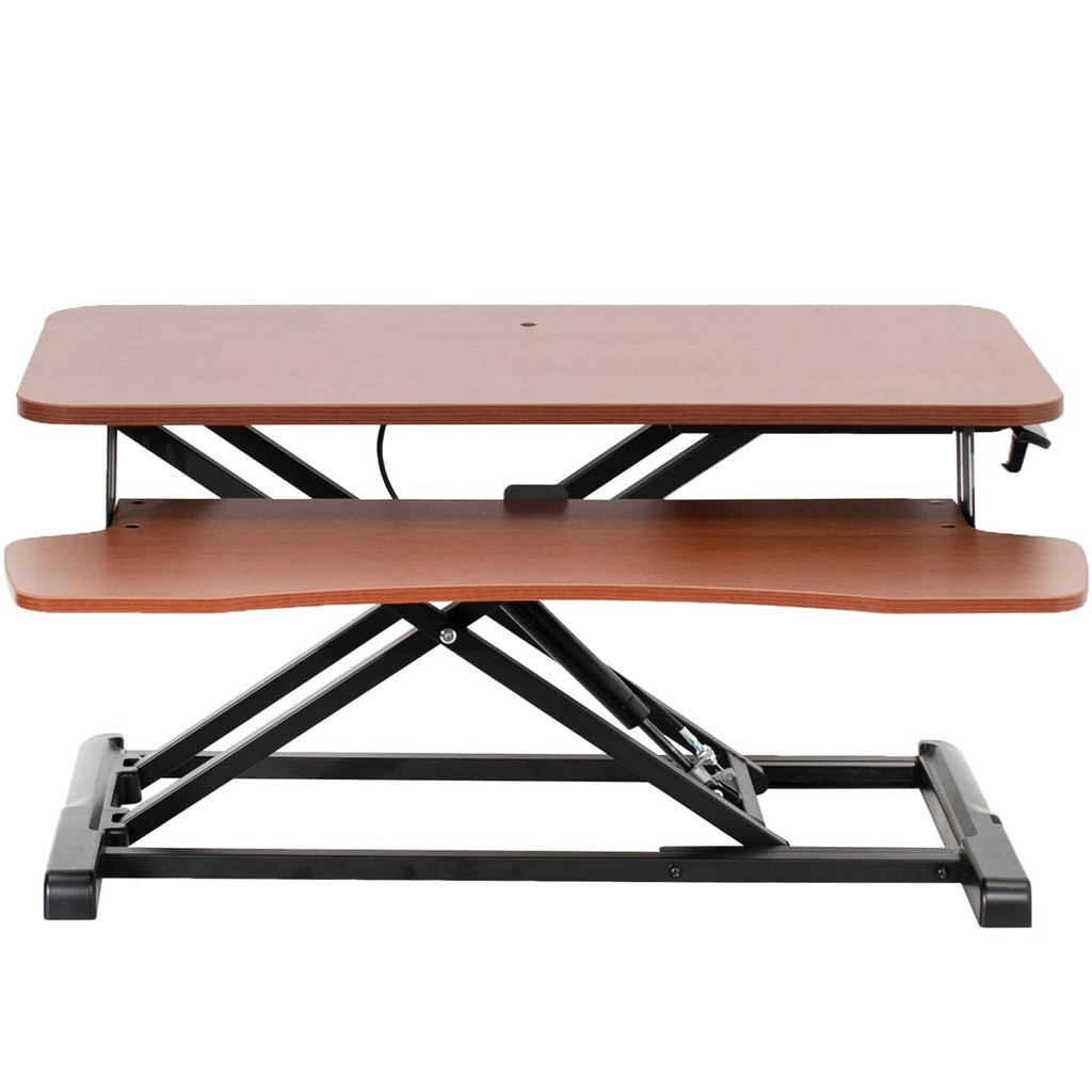 VIVO Desk Converter, K Series, Height Adjustable Sit to Stand Riser, Dual Monitor and Laptop Workstation with Wide Keyboard Tray