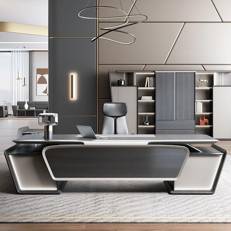 Wide Executive Office Desk with Spacious Desktop
