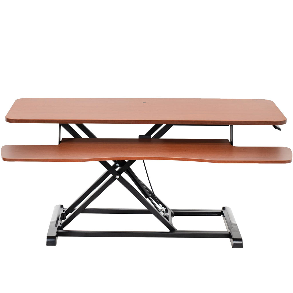 VIVO Desk Converter, K Series, Height Adjustable Sit to Stand Riser, Dual Monitor and Laptop Workstation with Wide Keyboard Tray