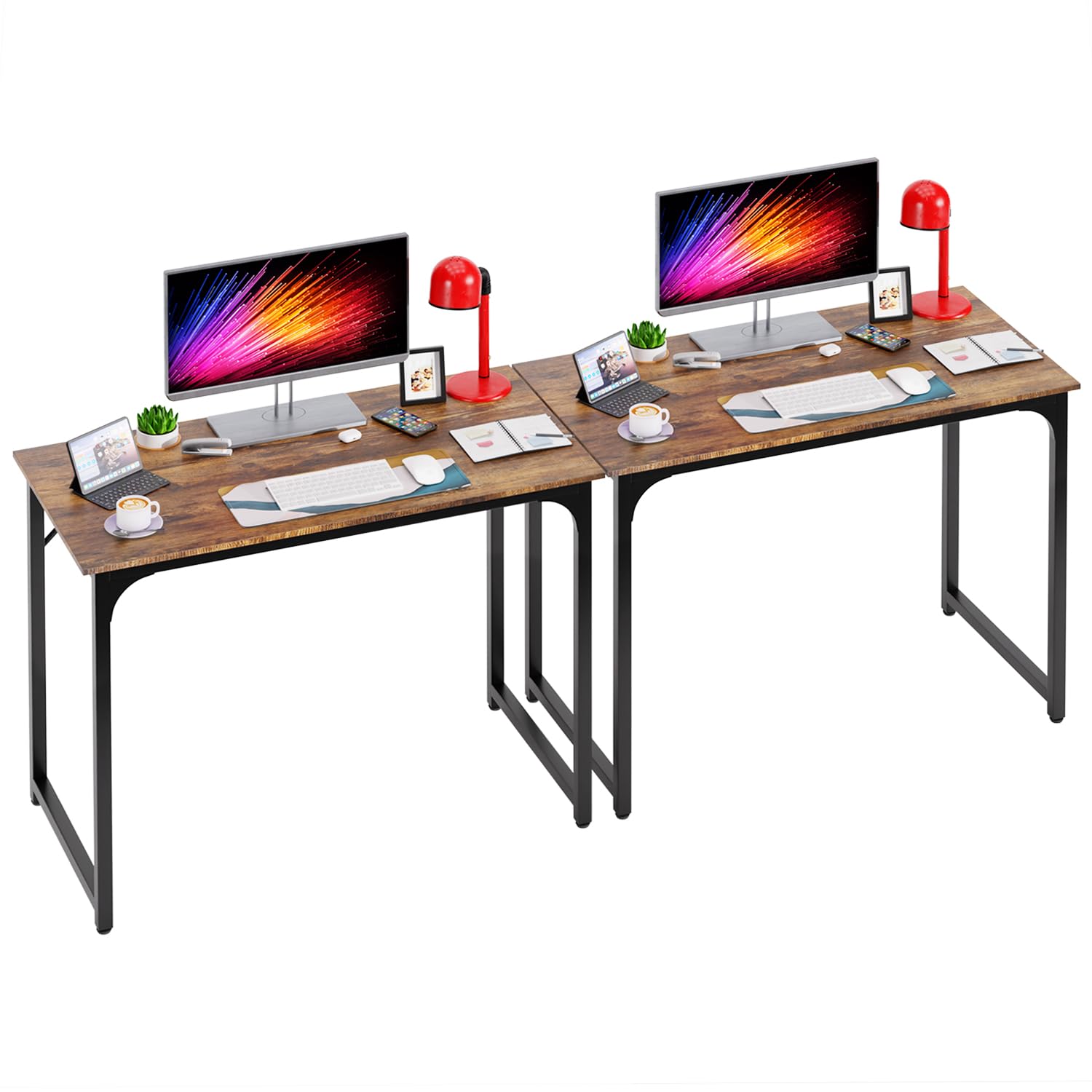 PayLessHere | Computer Desk | Office Desk with Metal Frame, Adjustable Feet | Water-Resistant, Scratchproof Surface | Sturdy Writing Table for Home Office or Study