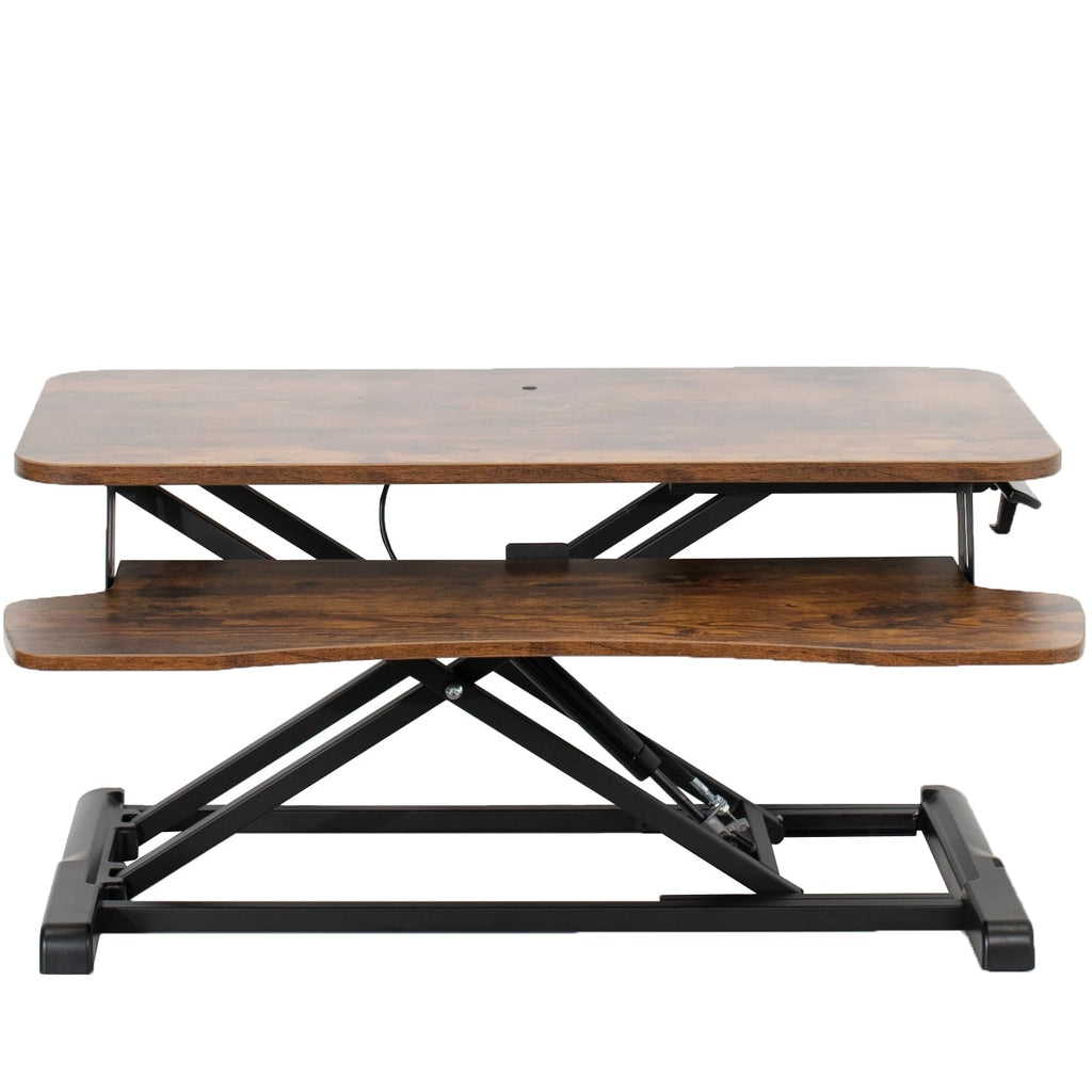 VIVO Desk Converter, K Series, Height Adjustable Sit to Stand Riser, Dual Monitor and Laptop Workstation with Wide Keyboard Tray