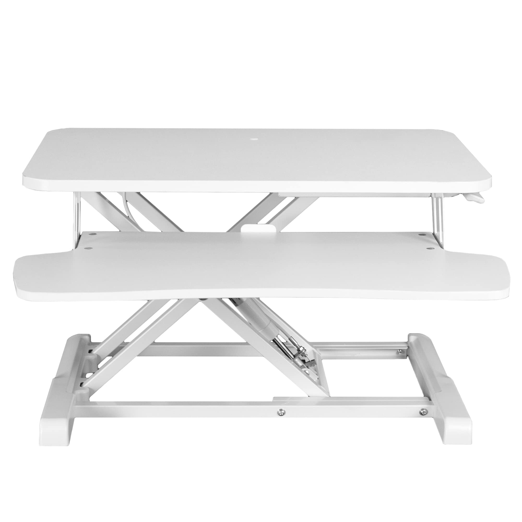 VIVO Desk Converter, K Series, Height Adjustable Sit to Stand Riser, Dual Monitor and Laptop Workstation with Wide Keyboard Tray