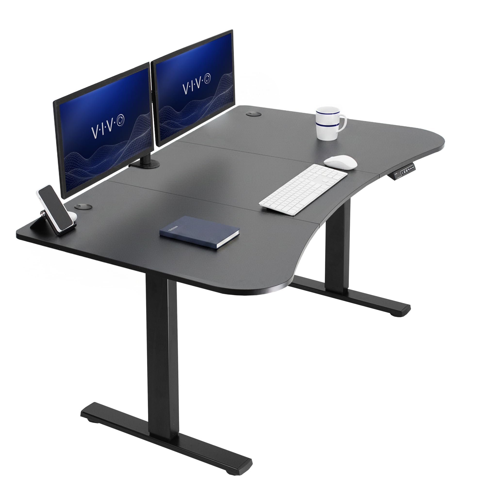 VIVO Electric Standing Desk Workstation, Memory Controller Height Adjustment, 1B Series