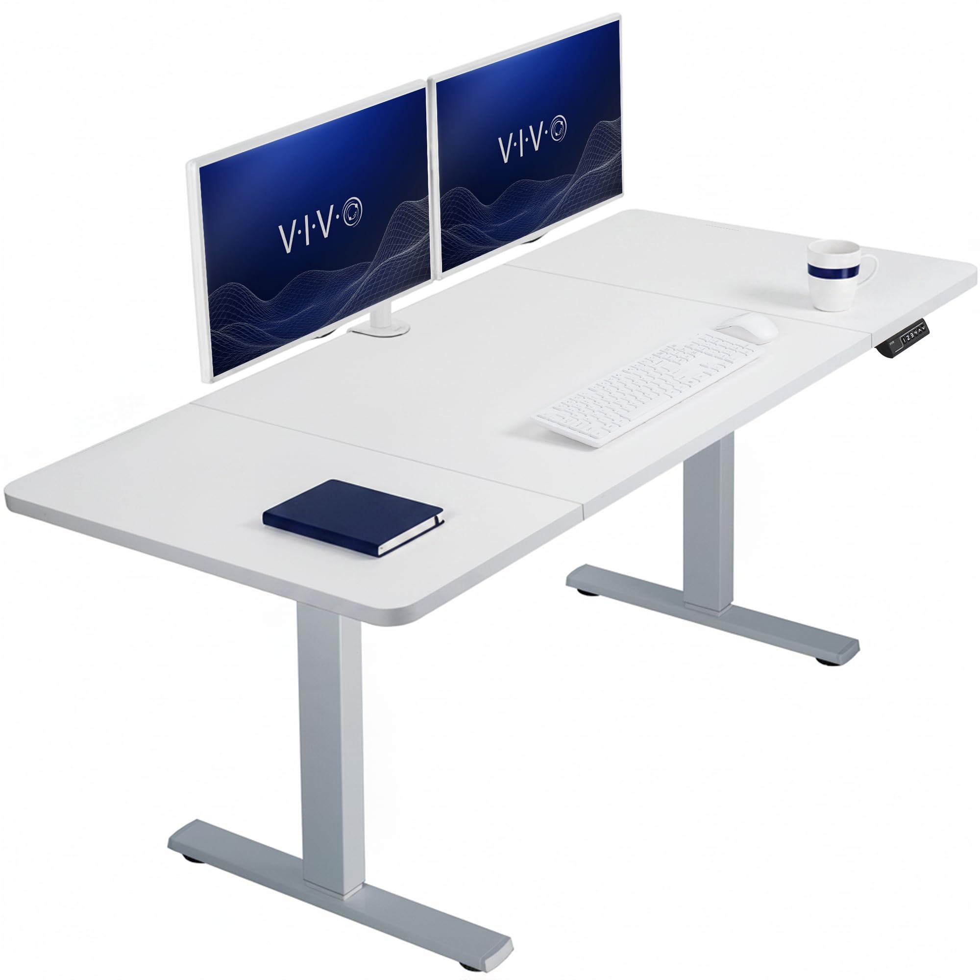 VIVO Electric Standing Desk Workstation, Memory Controller Height Adjustment, 1B Series