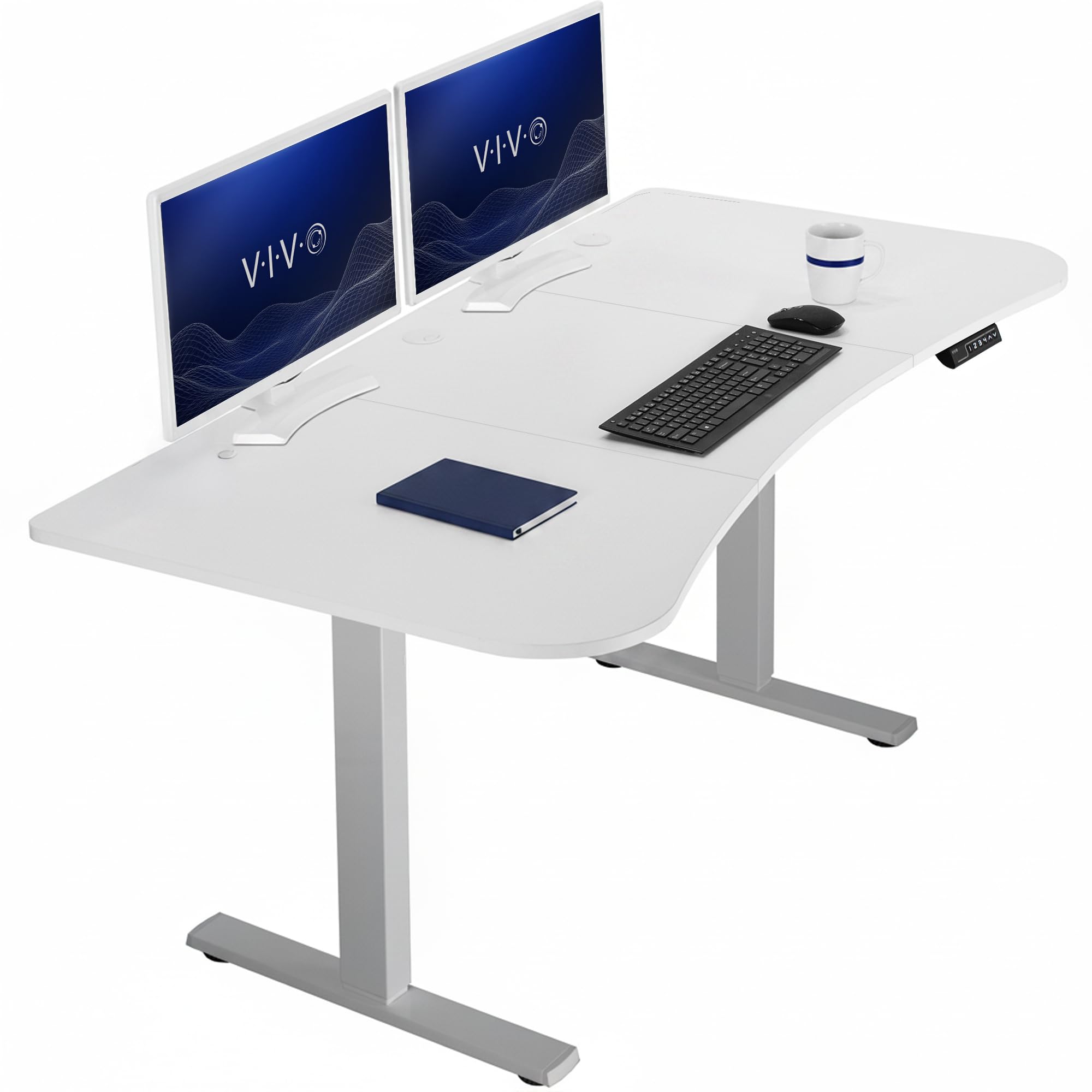 VIVO Electric Standing Desk Workstation, Memory Controller Height Adjustment, 1B Series