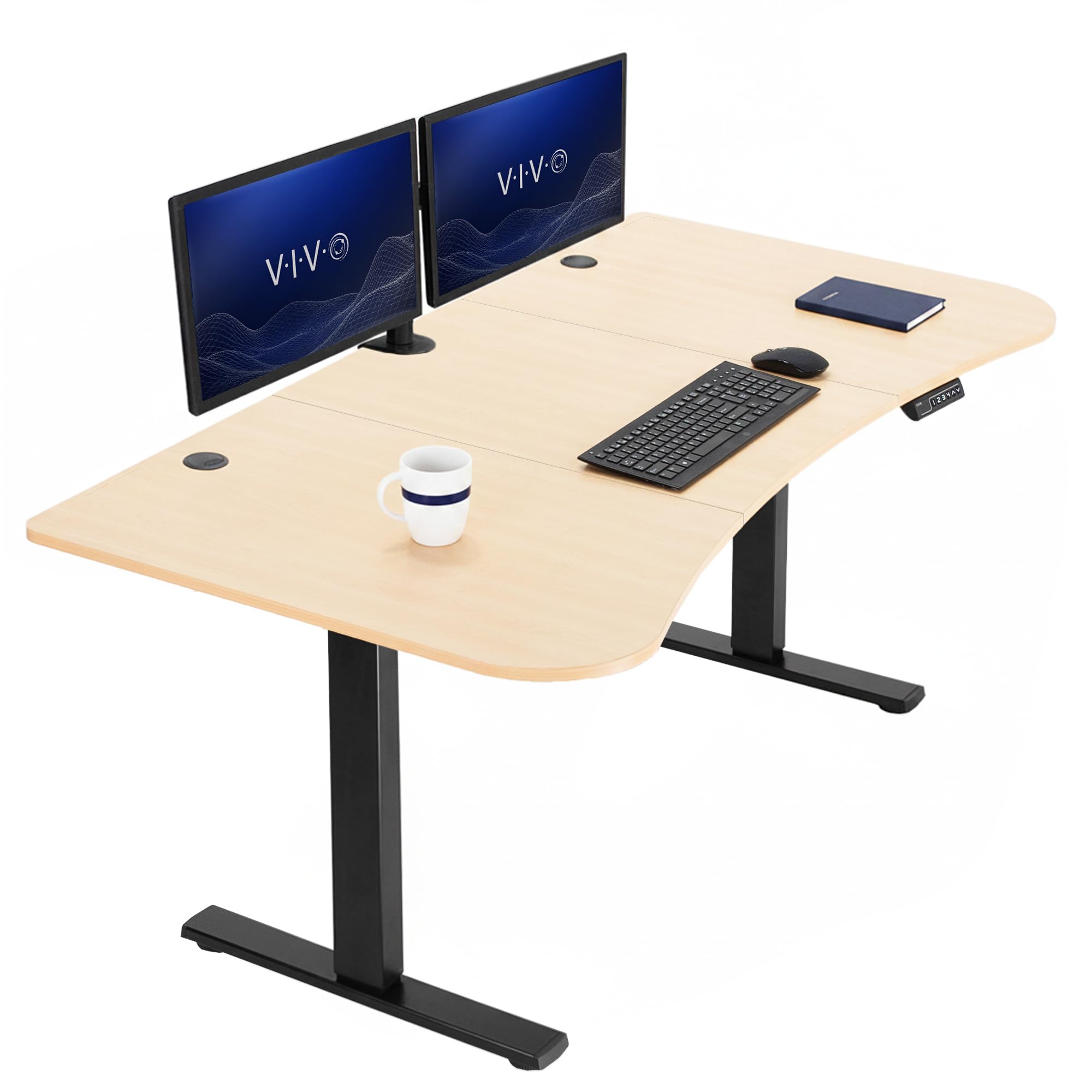 VIVO Electric Standing Desk Workstation, Memory Controller Height Adjustment, 1B Series