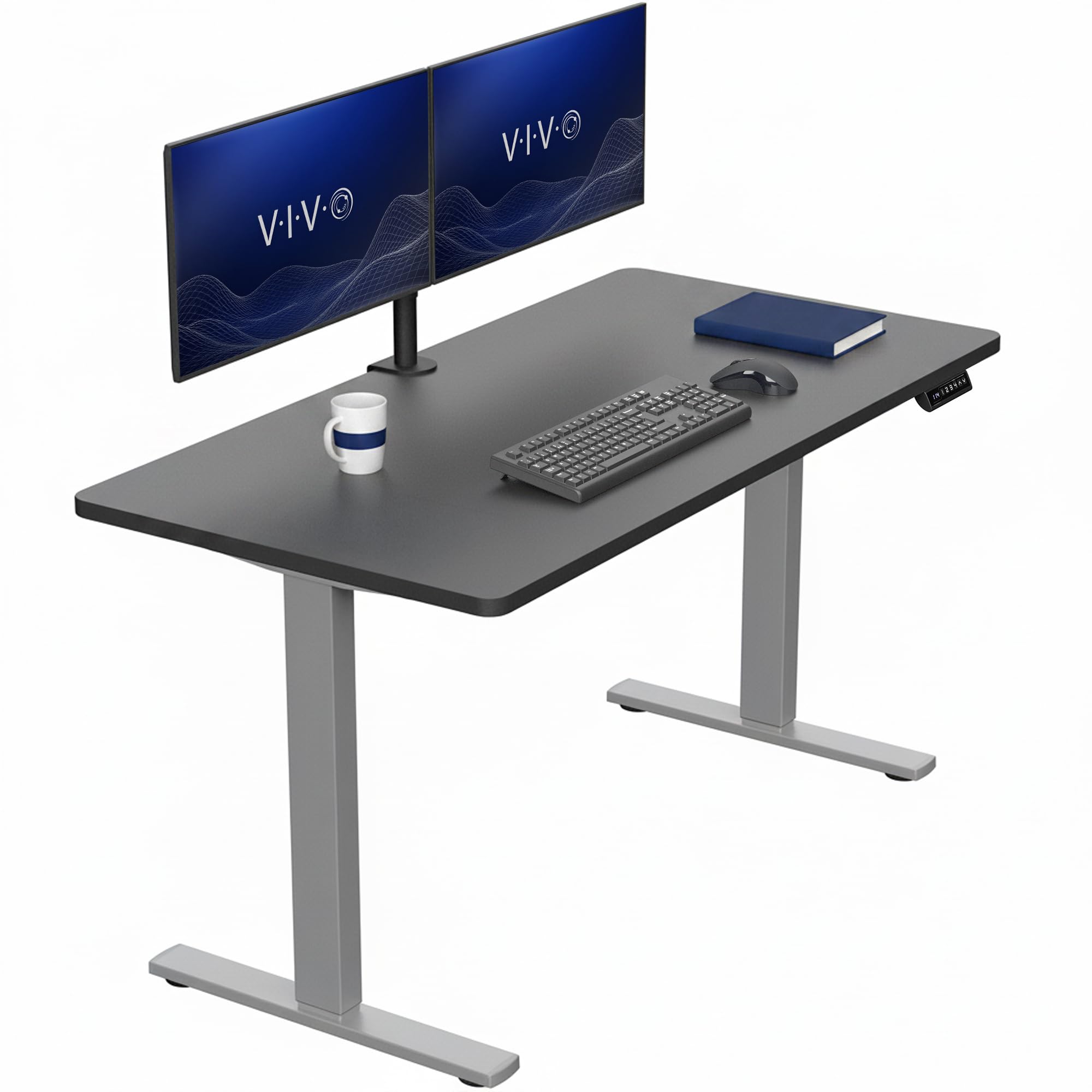 VIVO Electric Standing Desk Workstation, Memory Controller Height Adjustment, 1B Series