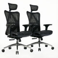 SIHOO Ergonomic Mesh Office Chair, Computer Desk Chair with 3-Way Armrests, 2-Way Lumbar Support and Adjustable Headrest, High Back Home Office Chair with Tilt Function, Mesh Back and Seat