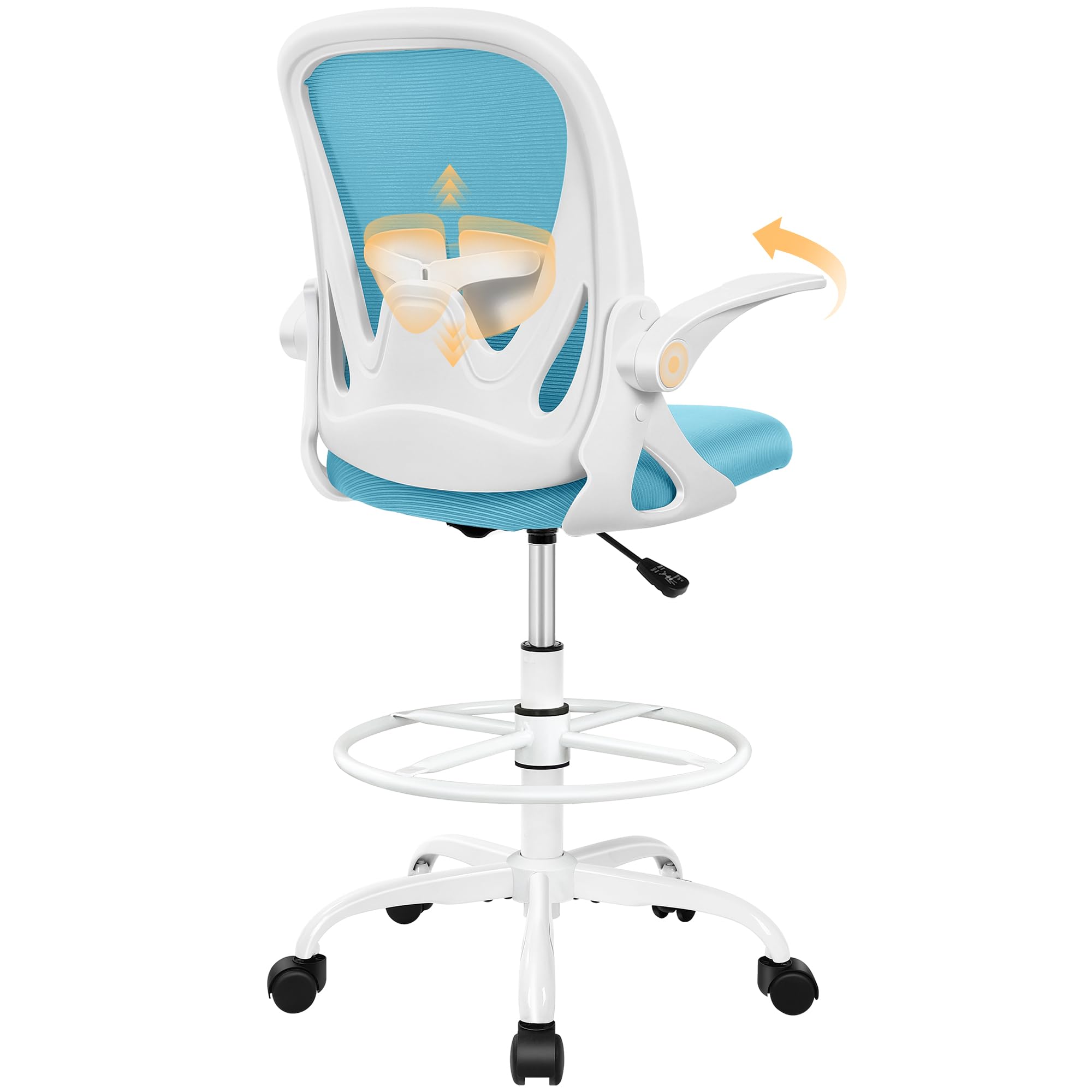 Primy Drafting Chair Tall Office Chair with Flip-up Armrests PR934-Z