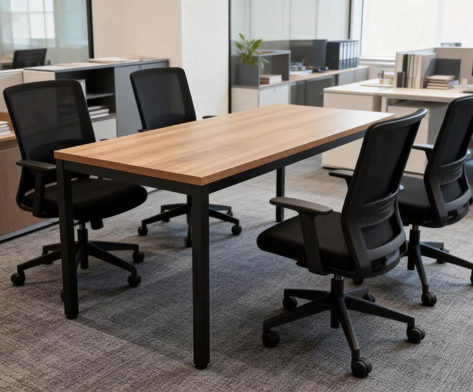AIRLLEN Computer Desk, Modern Simple Sturdy Office Writing Desk Study Table for Home Office