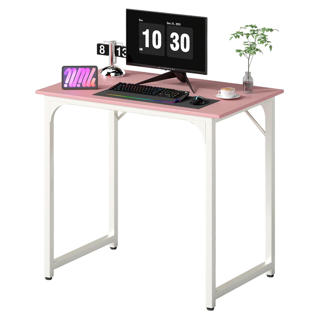 PayLessHere | Computer Desk | Office Desk with Metal Frame, Adjustable Feet | Water-Resistant, Scratchproof Surface | Sturdy Writing Table for Home Office or Study