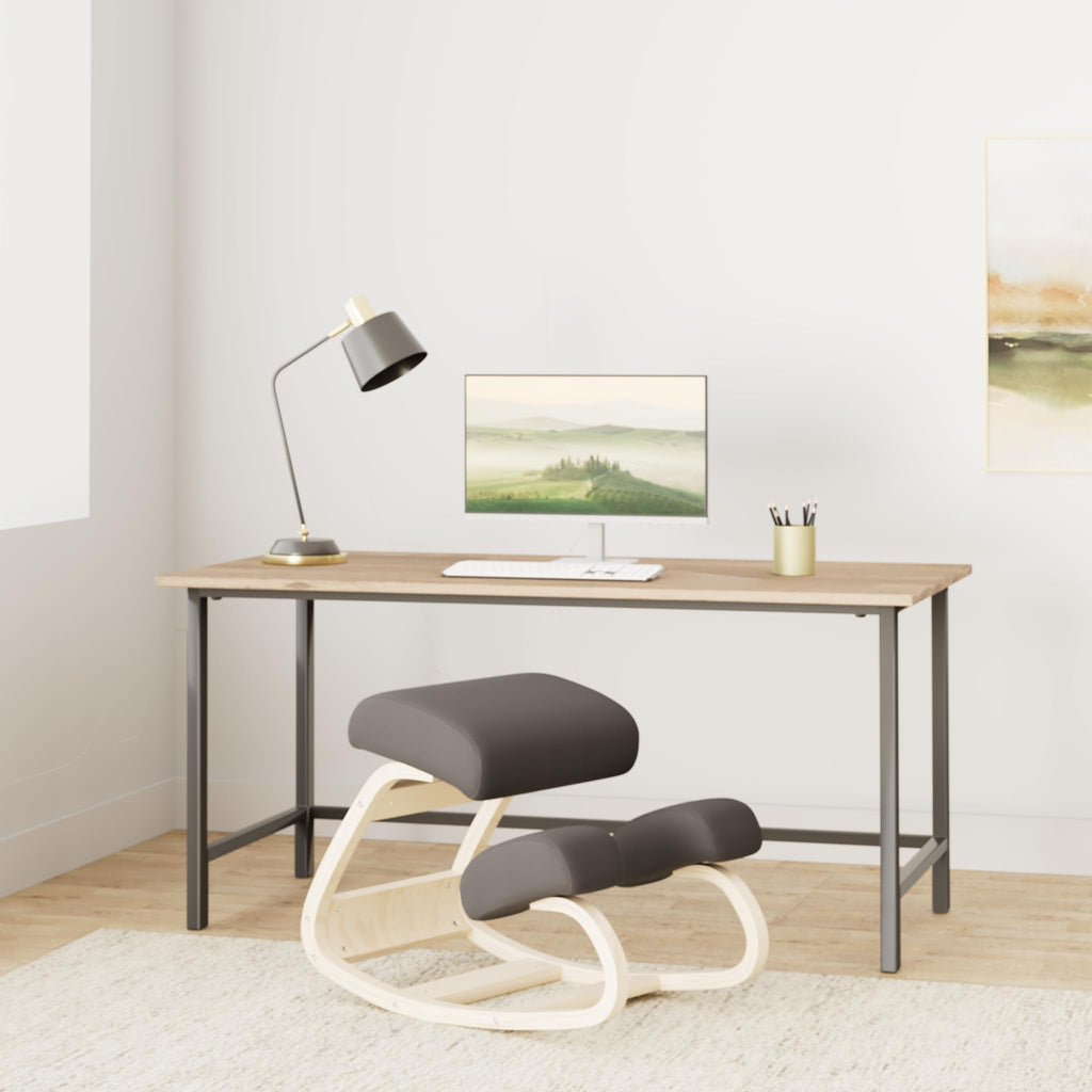 Luxton Ergonomic Kneeling Chair with Extra Padding - Posture Support Comfortable Desk Chair - Angled Rocking Stool & Balancing Seat - Natural Relief for Neck or Back Pain