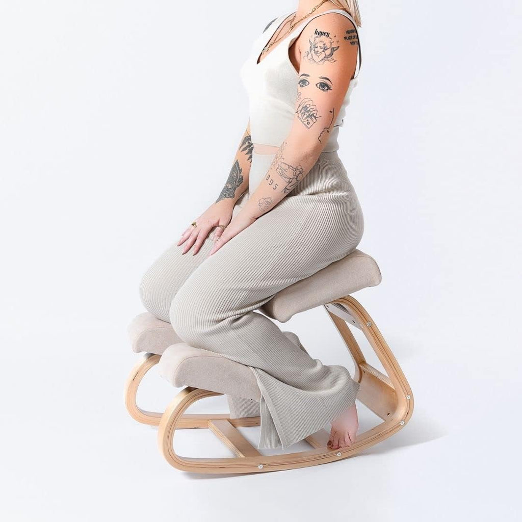 Sleekform Ergonomic Kneeling Chair - Home Office Rocking Desk Stool for Active Sitting