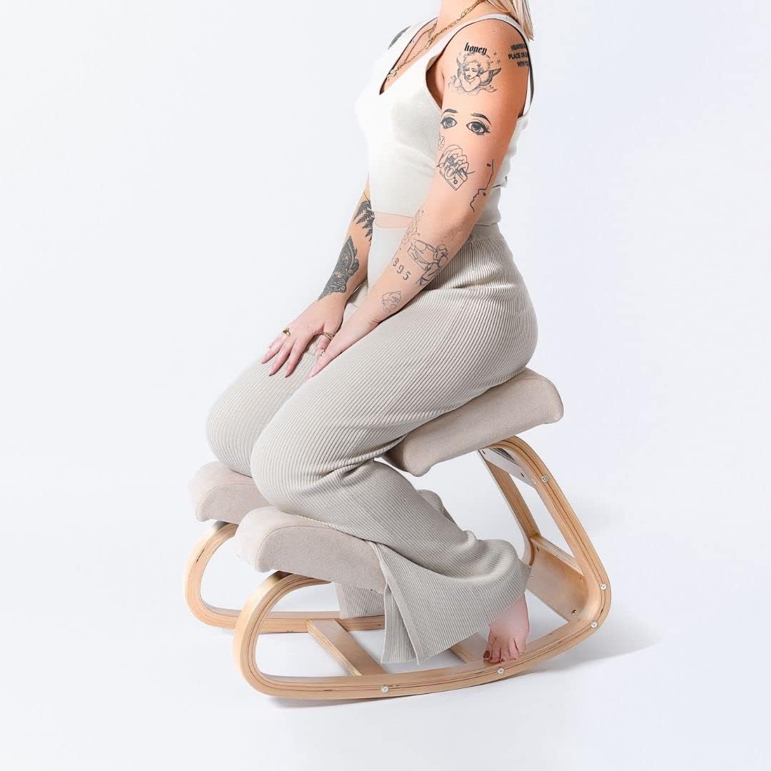 Sleekform Ergonomic Kneeling Chair - Home Office Rocking Desk Stool for Active Sitting