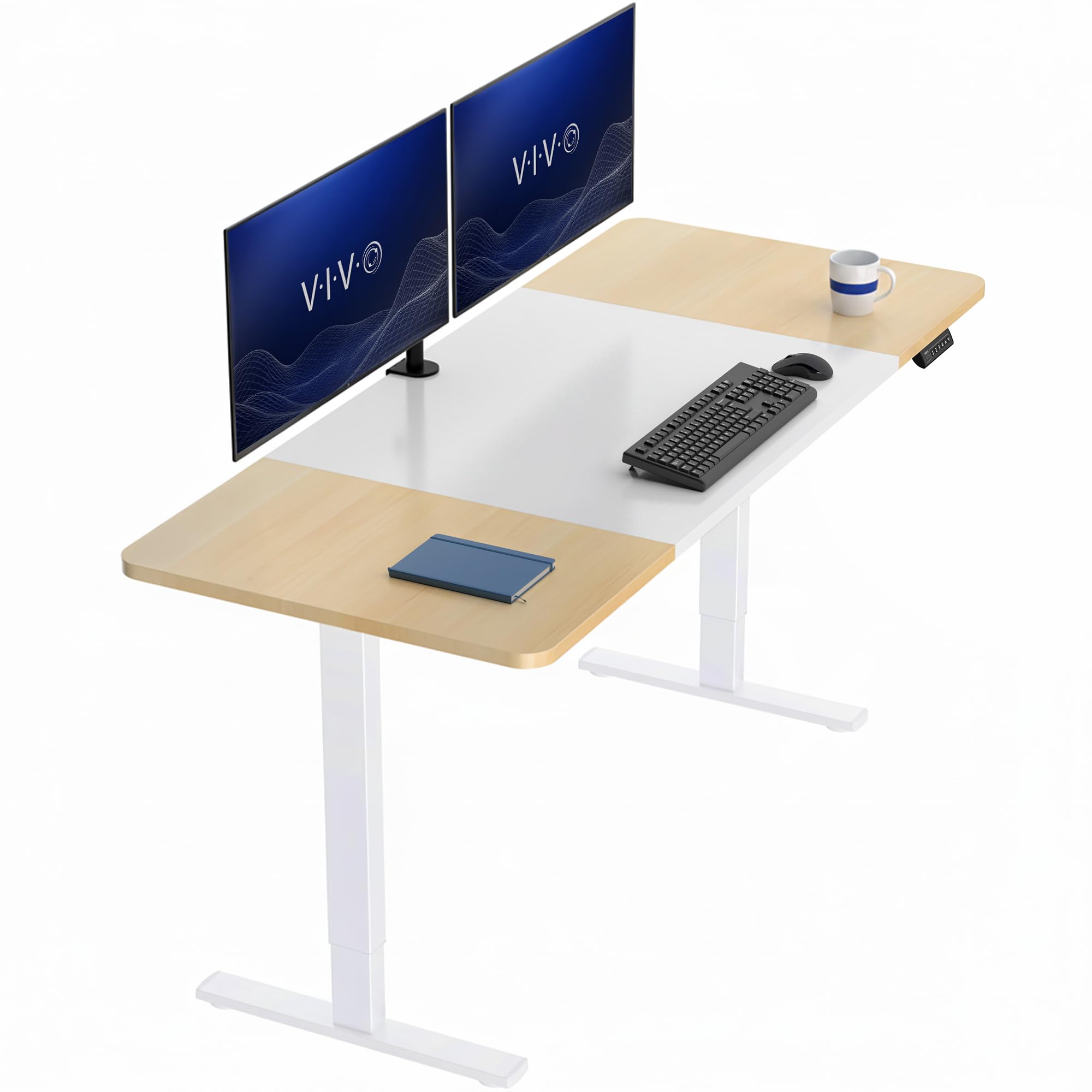VIVO Electric Standing Desk Workstation, Memory Controller Height Adjustment, 1B Series