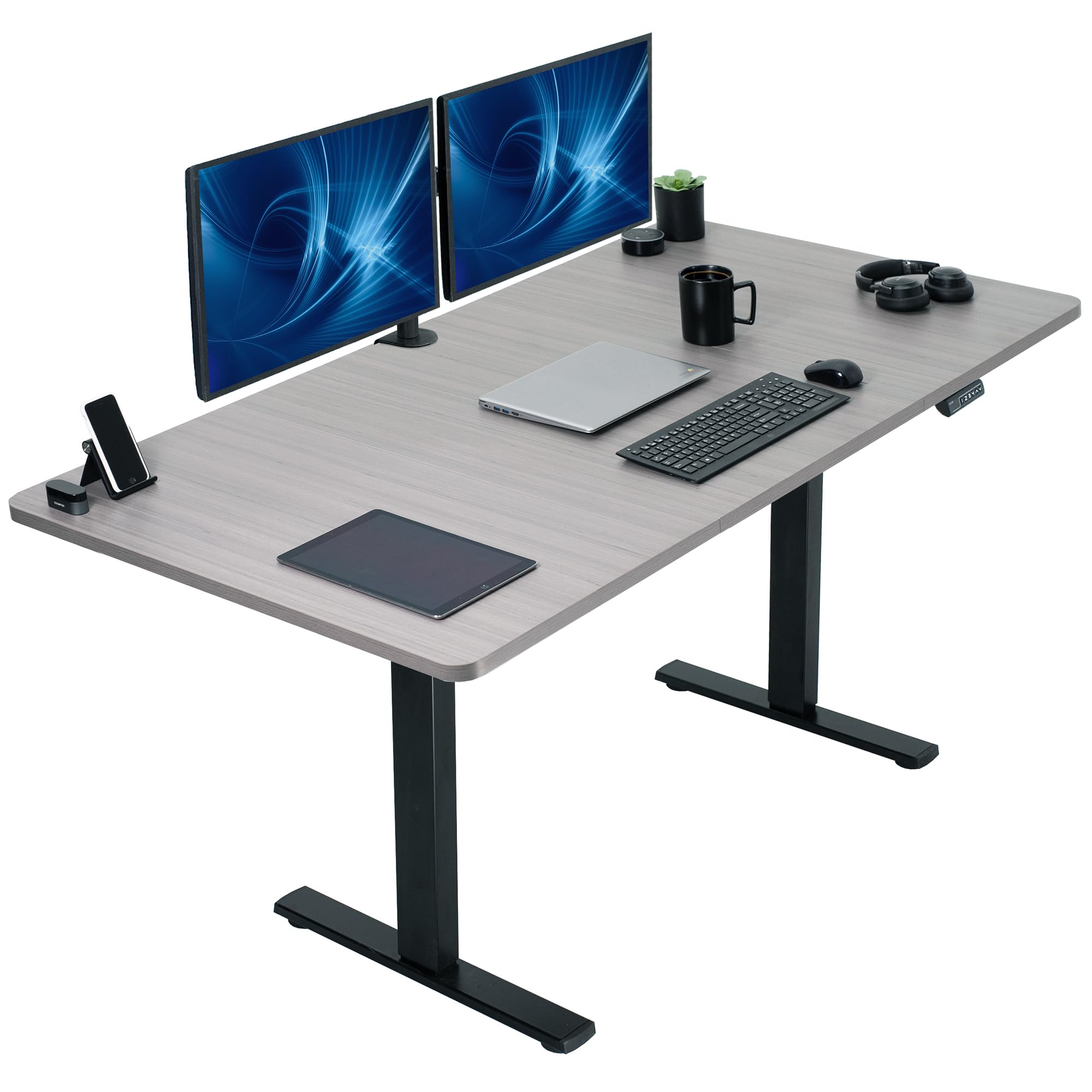 VIVO Electric Standing Desk Workstation, Memory Controller Height Adjustment, 1B Series