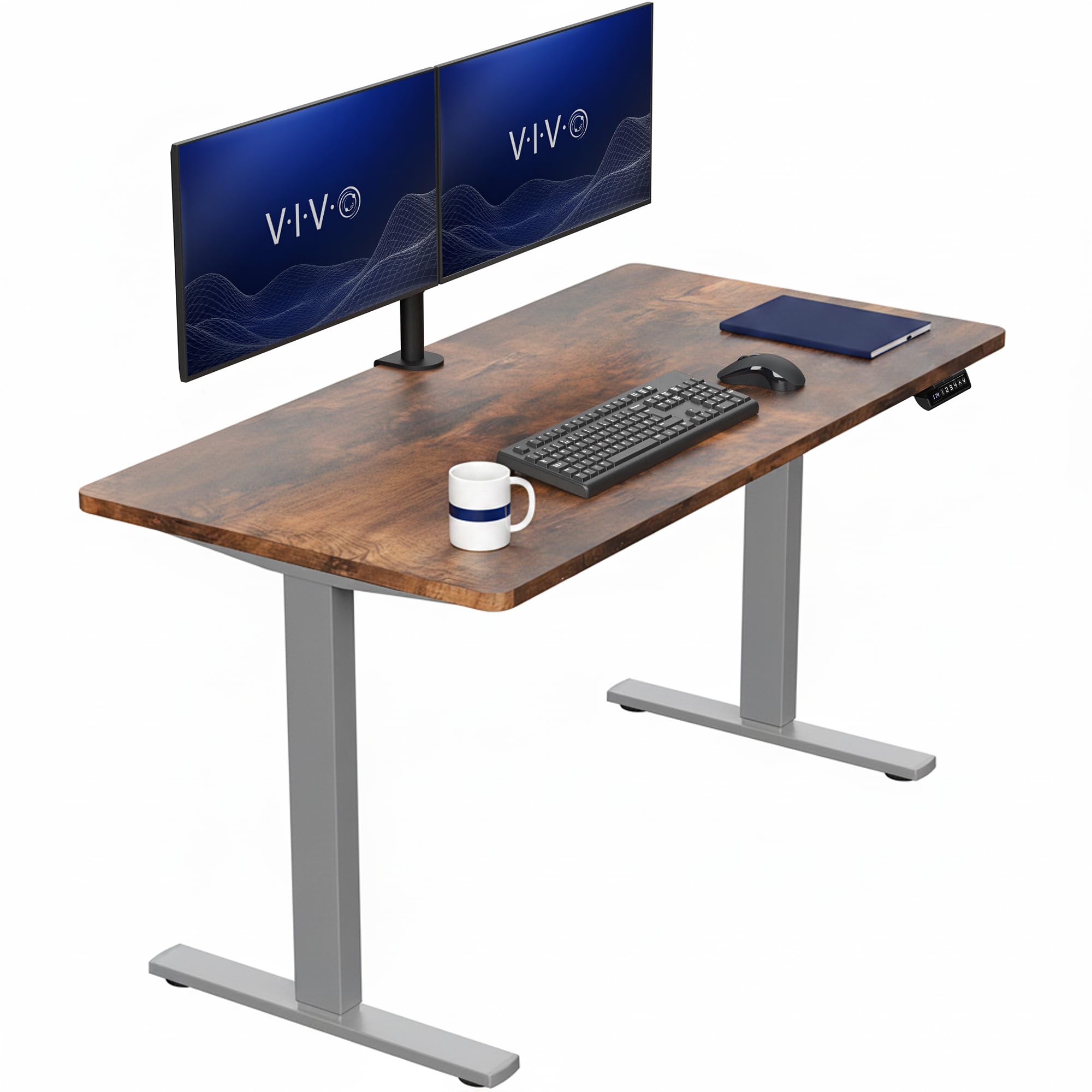 VIVO Electric Standing Desk Workstation, Memory Controller Height Adjustment, 1B Series
