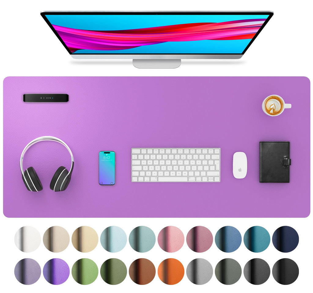 Leather Desk Pad Protector,Mouse Pad,Office Desk Mat,Non-Slip PU Leather Desk Blotter,Laptop Desk Pad,Waterproof Desk Writing Pad for Office and Home