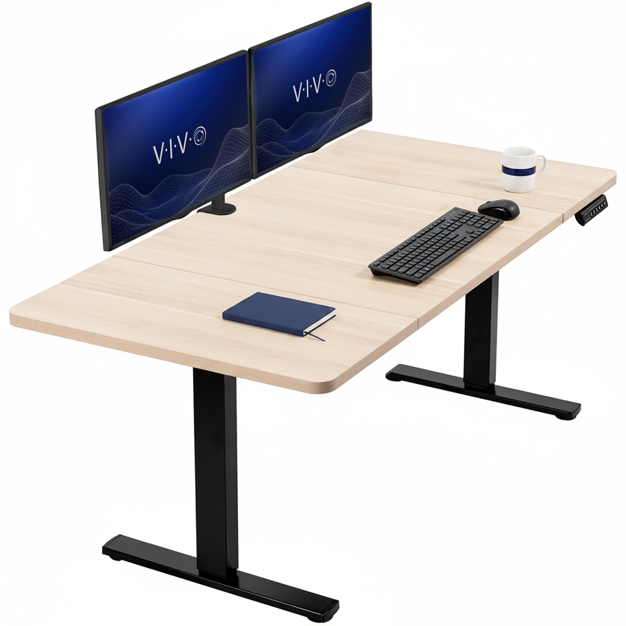 VIVO Electric Standing Desk Workstation, Memory Controller Height Adjustment, 1B Series