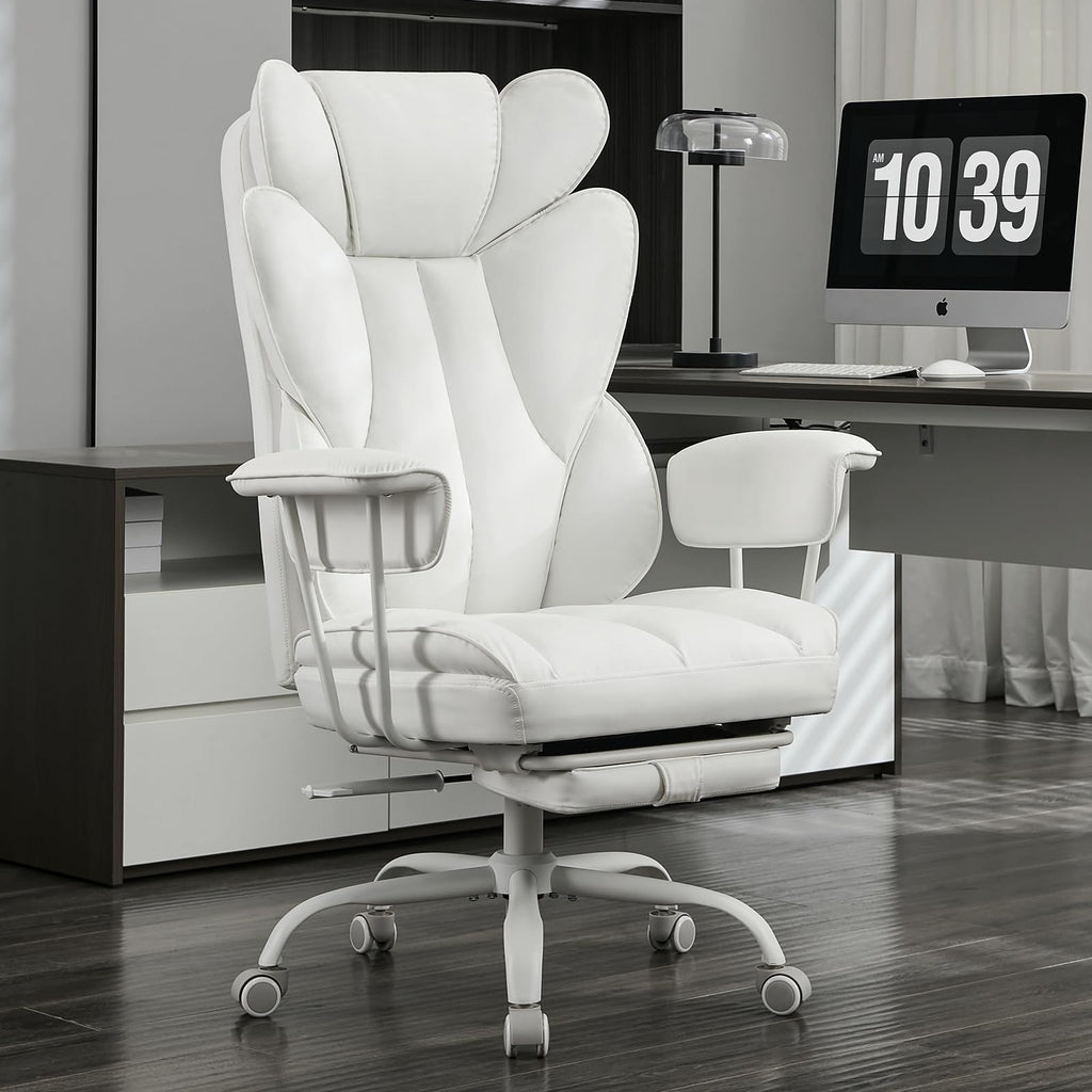amseatec Office Chair, Big and Tall Office Chair Ergonomic Chair Home Office Desk Chairs Reclining High Back Leather Chair with Lumbar Support