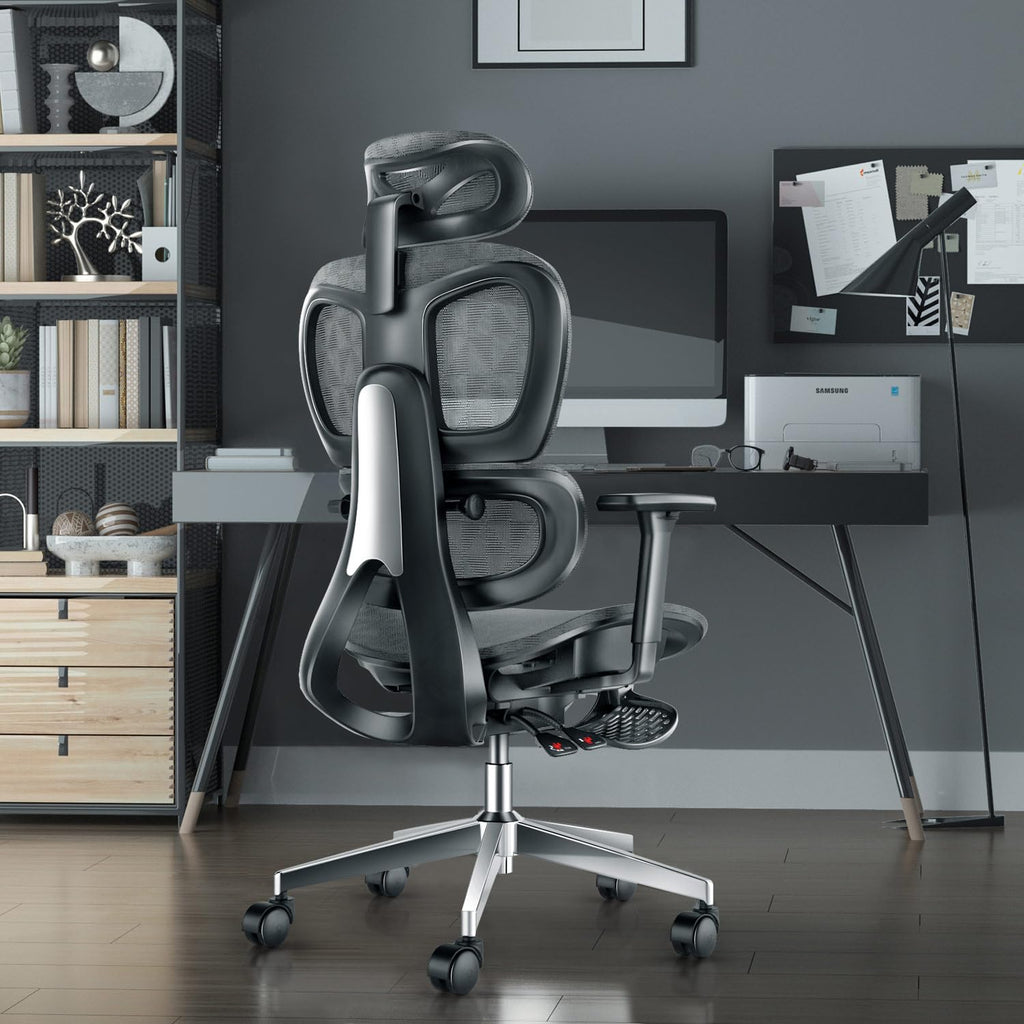PatioMage Ergonomic Mesh Office Chair with 3D Adjustable Armrest,High Back Desk Computer Chair Ergo3d Ergonomic with Wheels for Home & Office Black