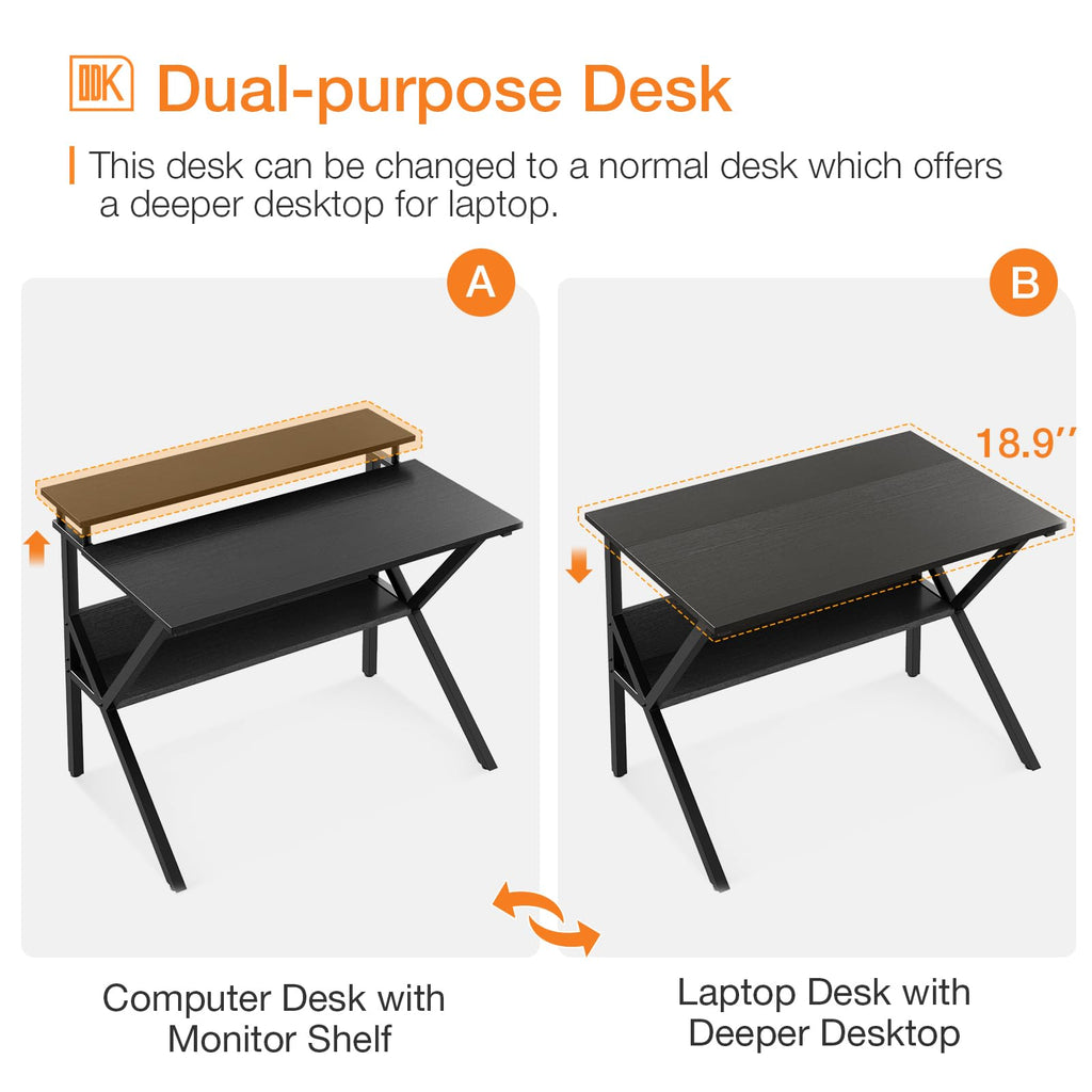 ODK Small Desk 27.5 and 39 Inch
