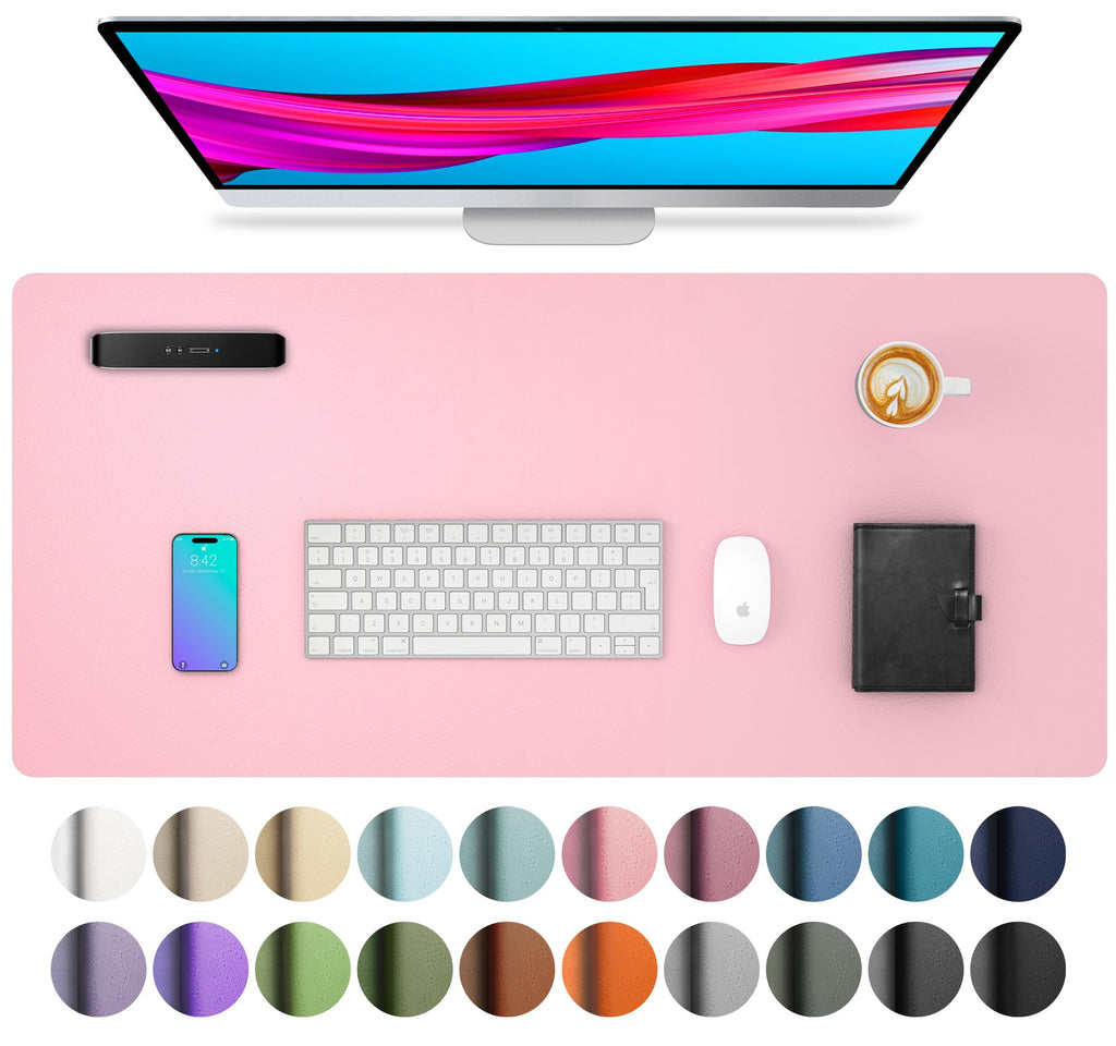 Leather Desk Pad Protector,Mouse Pad,Office Desk Mat,Non-Slip PU Leather Desk Blotter,Laptop Desk Pad,Waterproof Desk Writing Pad for Office and Home