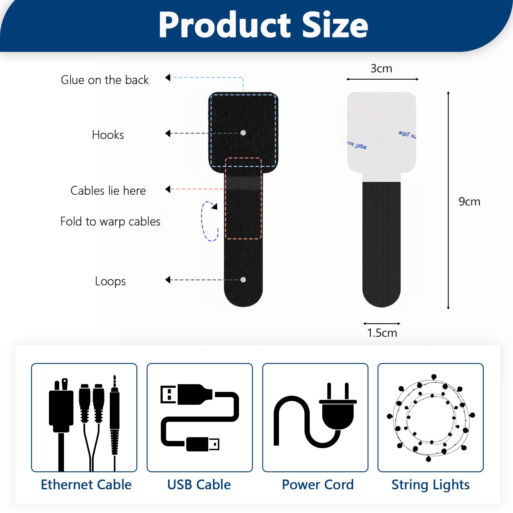Hook and Loop Cable Ties