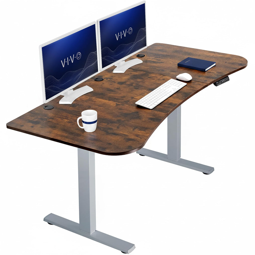 VIVO Electric Standing Desk Workstation, Memory Controller Height Adjustment, 1B Series