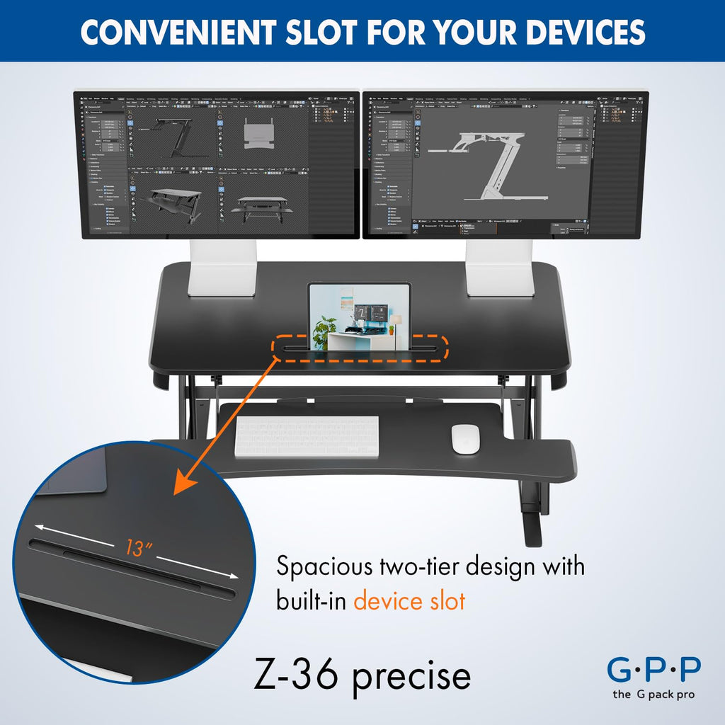 G-PACK PRO Standing Desk Converter, Adjustable Height