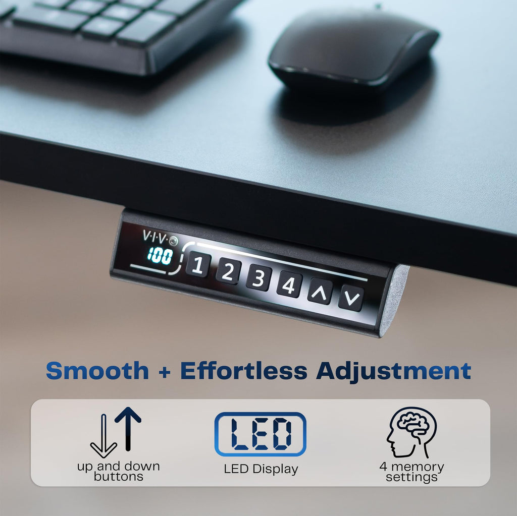 VIVO Electric Standing Desk Workstation, Memory Controller Height Adjustment, 1B Series