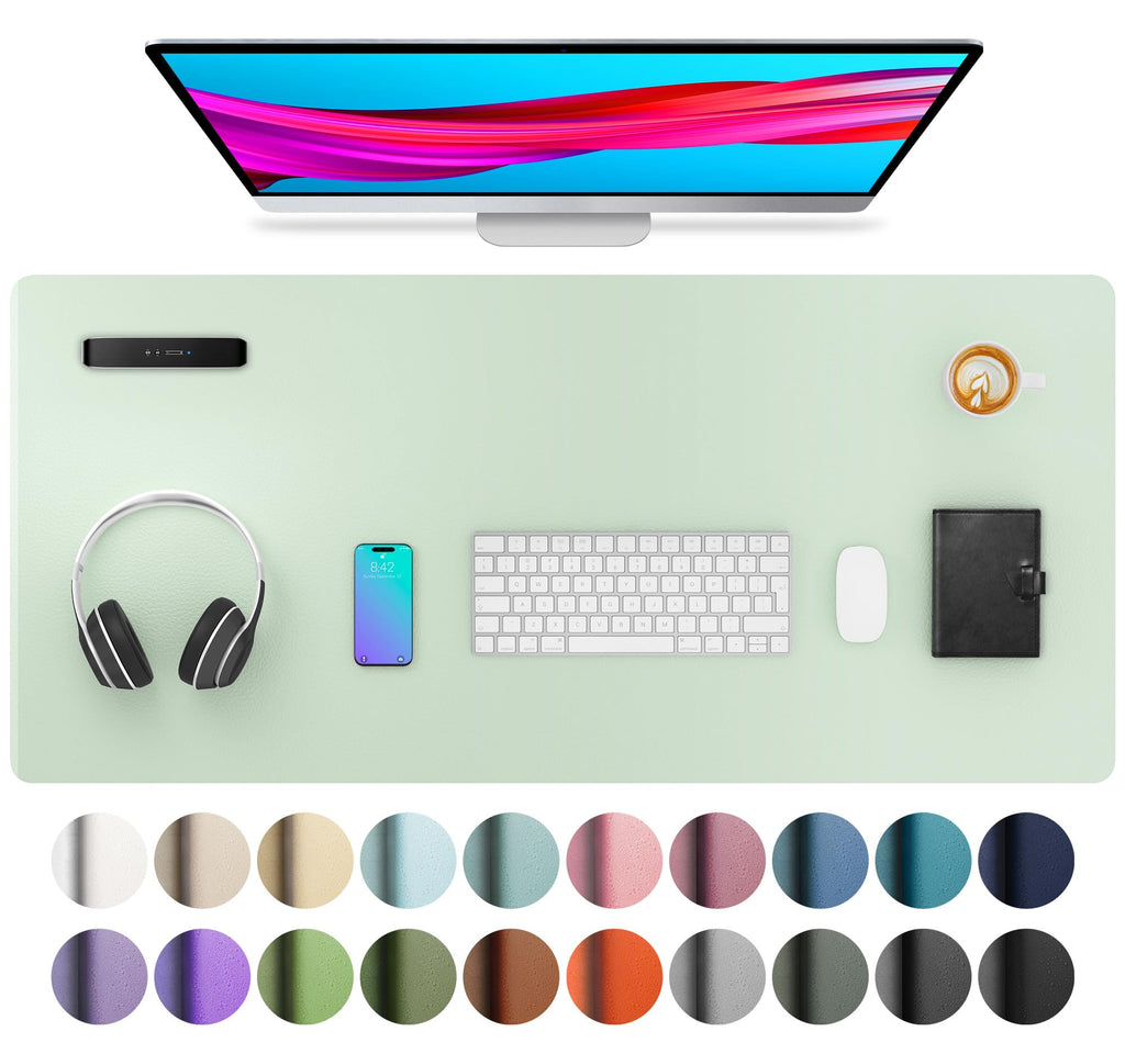Leather Desk Pad Protector,Mouse Pad,Office Desk Mat,Non-Slip PU Leather Desk Blotter,Laptop Desk Pad,Waterproof Desk Writing Pad for Office and Home