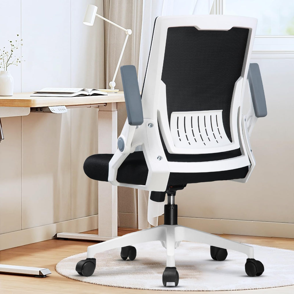GTPLAYER Ergonomic Office Chair with Flip-up Armrests Executive Computer Chair for Home Office, Breathable Mesh & Adaptive Lumbar Support