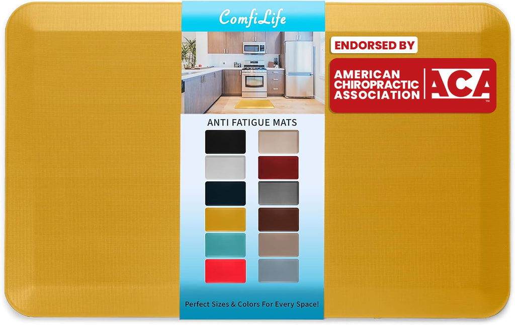 ComfiLife Anti Fatigue Floor Mat – 3/4 Inch Thick Perfect Kitchen Mat, Standing Desk Mat – Kitchen Rug – Comfort at Home, Office – Durable – Stain Resistant – Non-Slip Bottom
