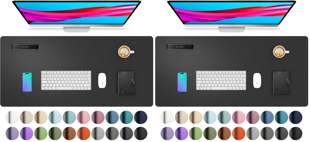 Leather Desk Pad Protector,Mouse Pad,Office Desk Mat,Non-Slip PU Leather Desk Blotter,Laptop Desk Pad,Waterproof Desk Writing Pad for Office and Home