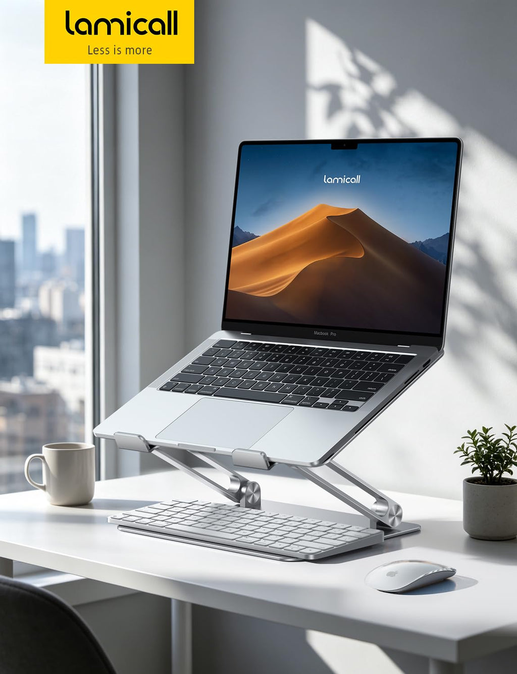 Lamicall Adjustable Laptop Stand for Desk for MacBook Air Pro HP 10-17.3''
