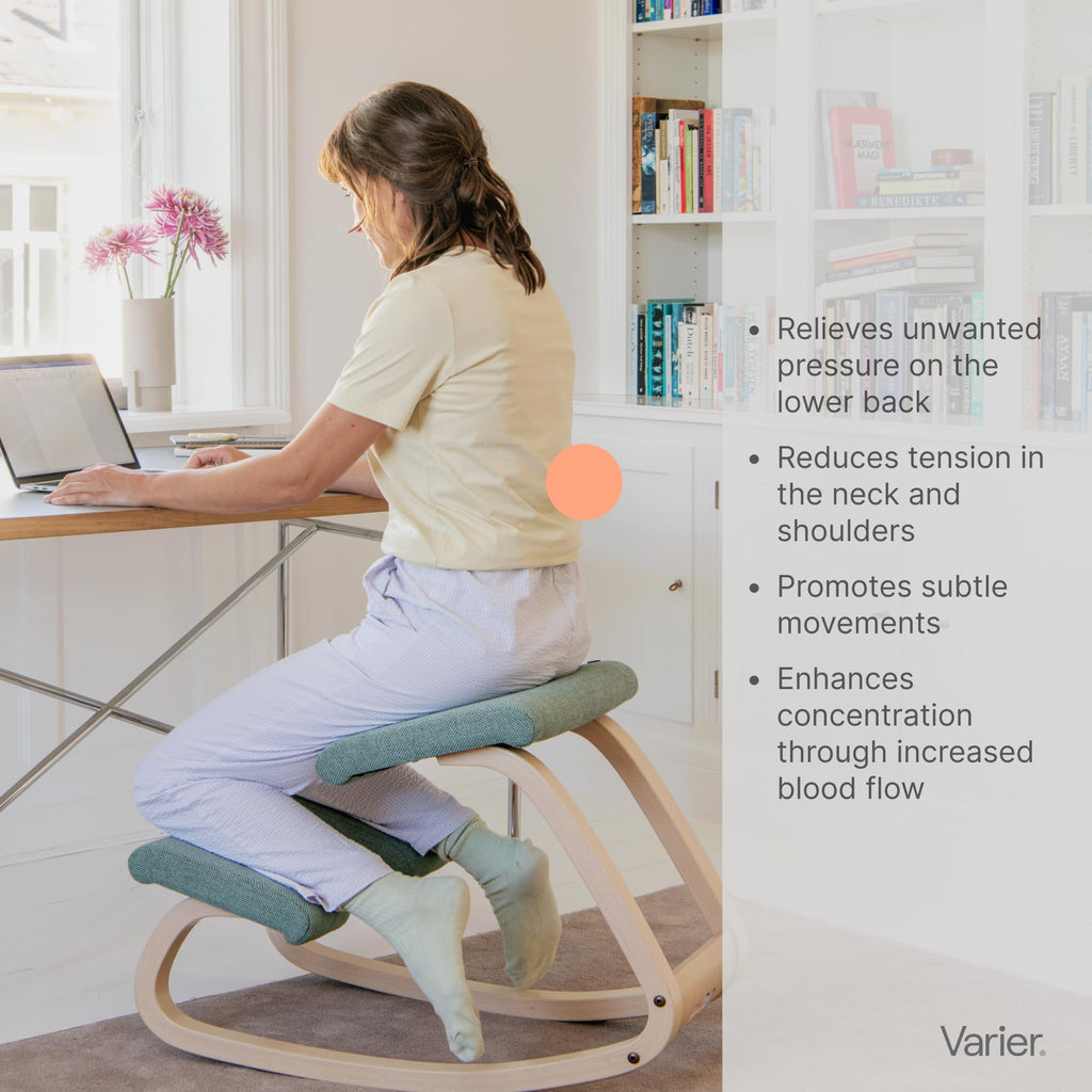 Varier Ergonomic Kneeling Chair, Rocking Knee Stool for Home Office Desk