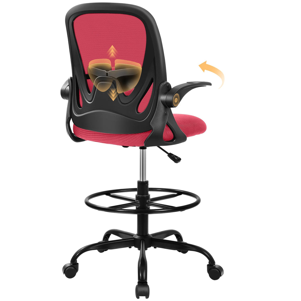 Primy Drafting Chair Tall Office Chair with Flip-up Armrests PR934-Z