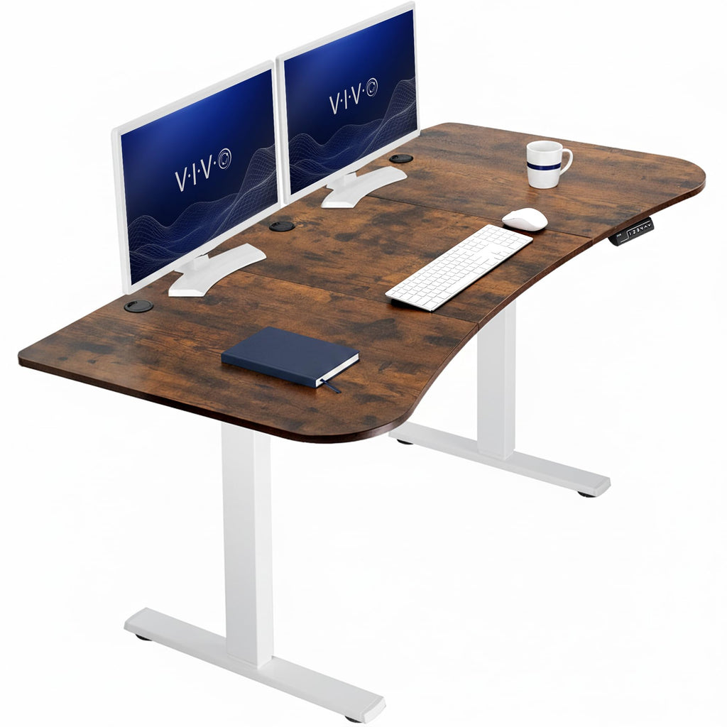 VIVO Electric Standing Desk Workstation, Memory Controller Height Adjustment, 1B Series