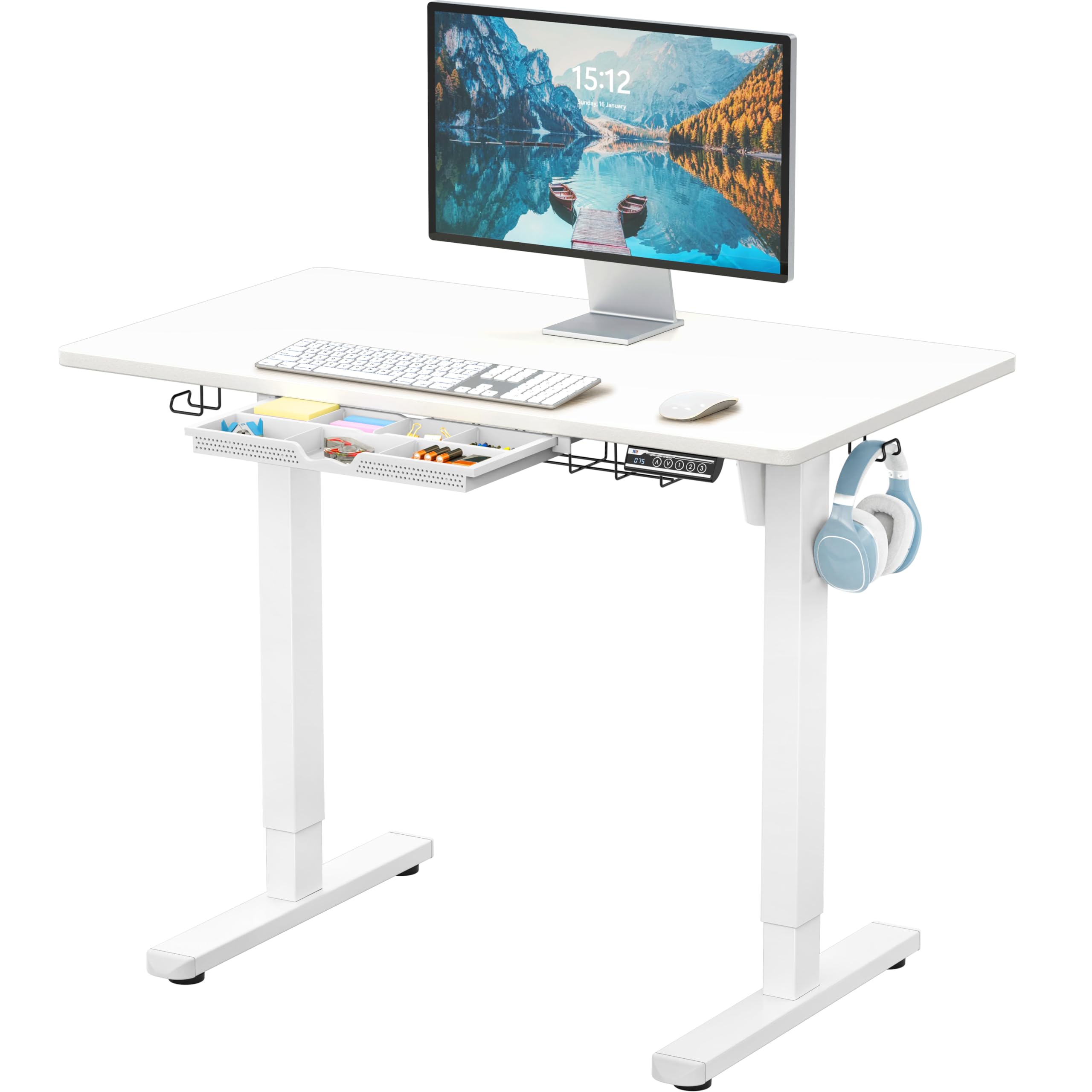 SHW Electric Height Adjustable Standing Desk