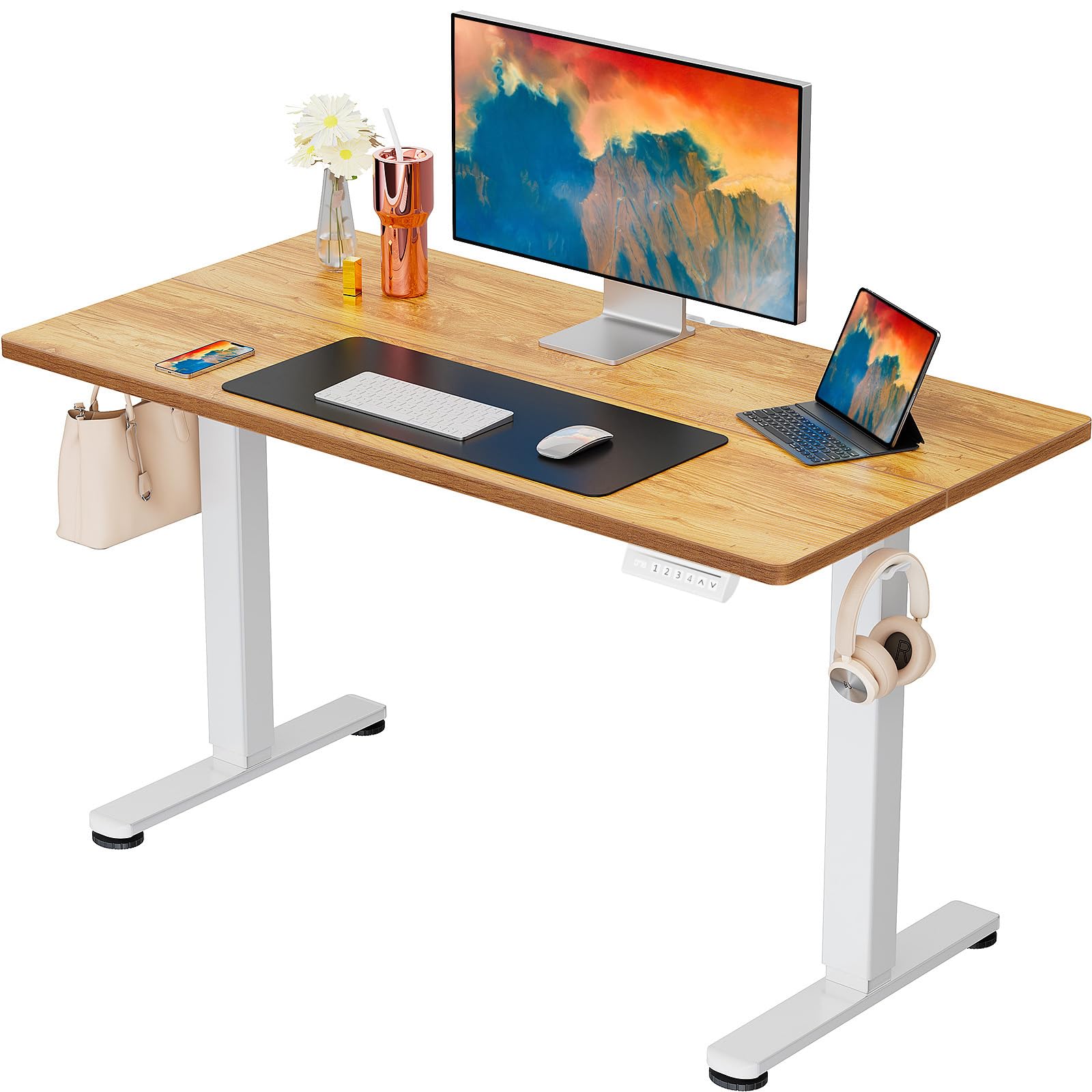 ErGear Height Adjustable Electric Standing Desk, Sit Stand up Desk, Memory Computer Home Office Desk