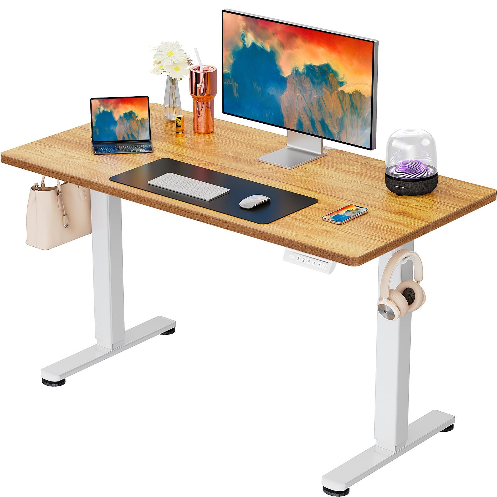ErGear Height Adjustable Electric Standing Desk, Sit Stand up Desk, Memory Computer Home Office Desk